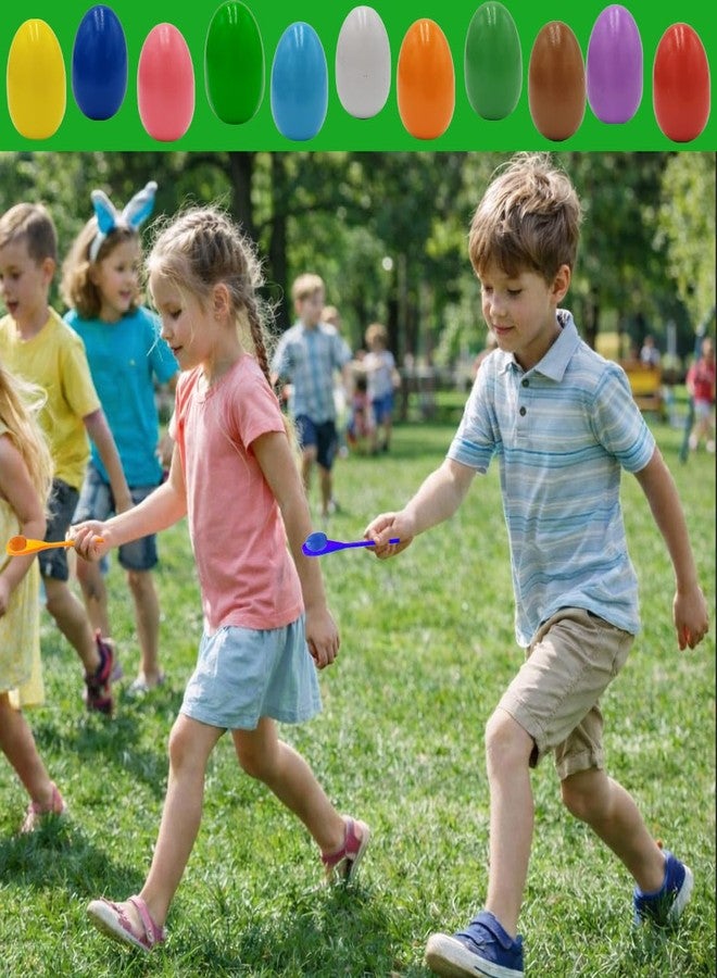 Chochkees 6 Wooden Easter Eggs and 6 Wooden Spoon Race Game Set, 6 Sets, Multi-Player Carnival Game for Kids & Family Activity Holiday Outdoor Yard Easter Egg Hunt Birthday Party Lawn Games - Image 3