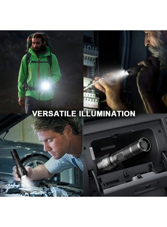 2 Pack LED Flashlights, Military Grade Portable 5 Modes 3000 High Lumens Led Waterproof Handheld Flashlight for Outdoor and Home Use(Batteries Not Included) - Image 4