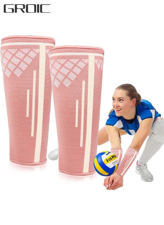 1 Pair Volleyball Arm Sleeves Compression Sports Forearm Sleeves, Passing Protect Arms for Youth, Padded