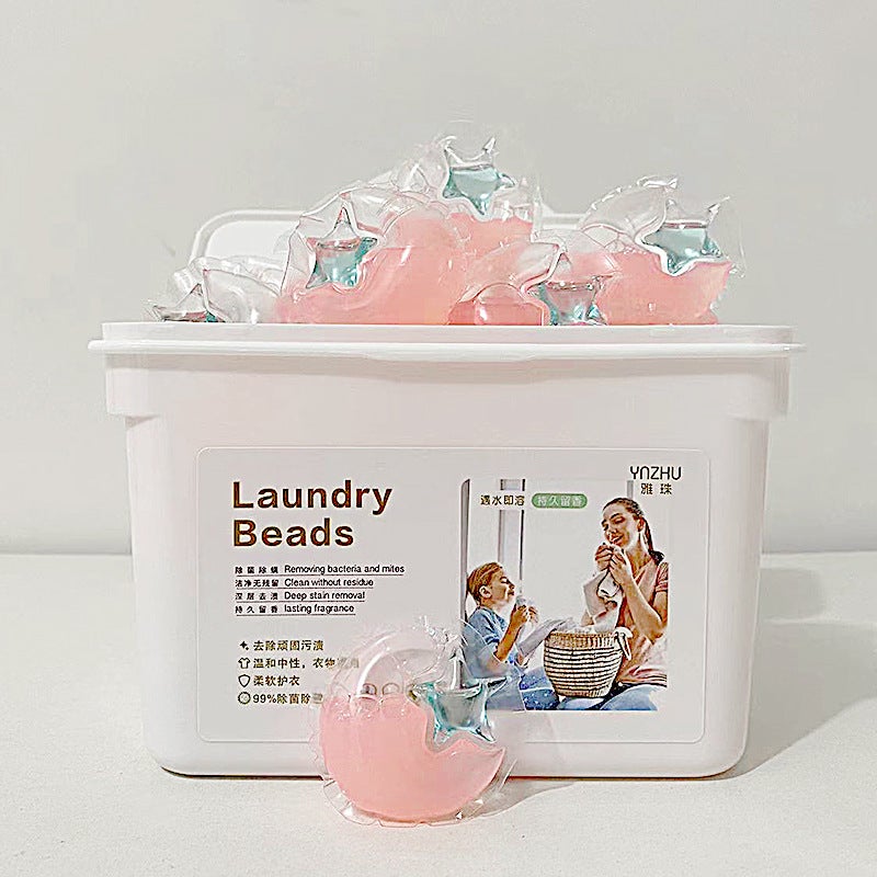 Spot Three-In-One Boxed Laundry Beads, Fragrance Beads, Long-Lasting Fragrance Laundry Beads, Smooth And Mite-Removing Multi-Effect Laundry Detergent - Image 1