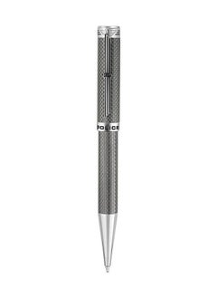 POLICE Corbel Dark Grey Carbon Fibre With Stainless Steel Trims Medium Drill Point Gents Pen  - Image 4