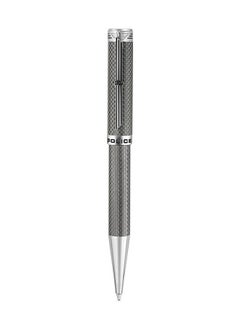 POLICE Corbel Dark Grey Carbon Fibre With Stainless Steel Trims Medium Drill Point Gents Pen  - Image 1
