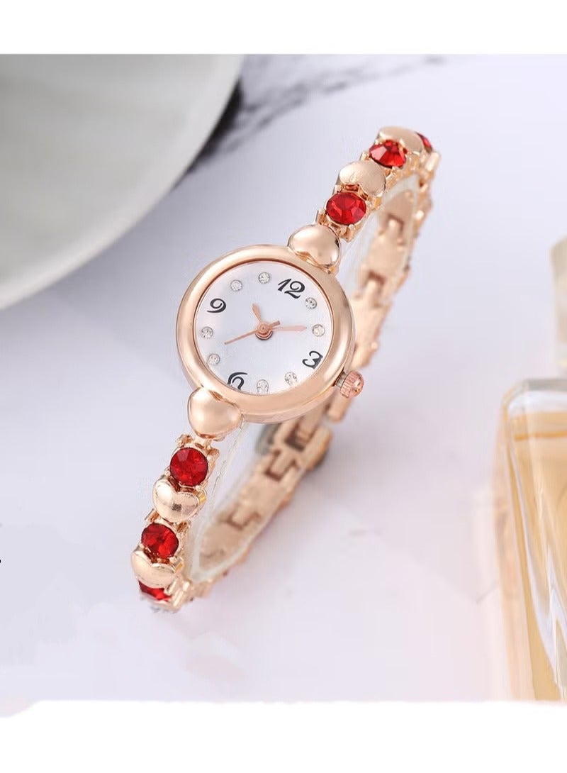 Fashionable Ladies Bracelet Watch With Diamonds Simple Student Watch