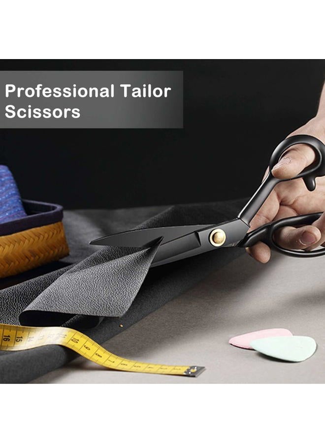BIHRTC (23cm , Black) - Professional Dressmaking Scissors Stork Scissors Tailor Scissors Sharp Dressmaker Fabric Sewing Shears 23cm Scissor for Cloth Tailoring Altering Leather - Image 3
