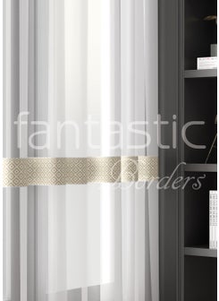 Fantastic Gingham Pattern Woven Wide Curtain Border / Accessory (7 Cm. Width - 3.5 Mt. Length)  - Image 2