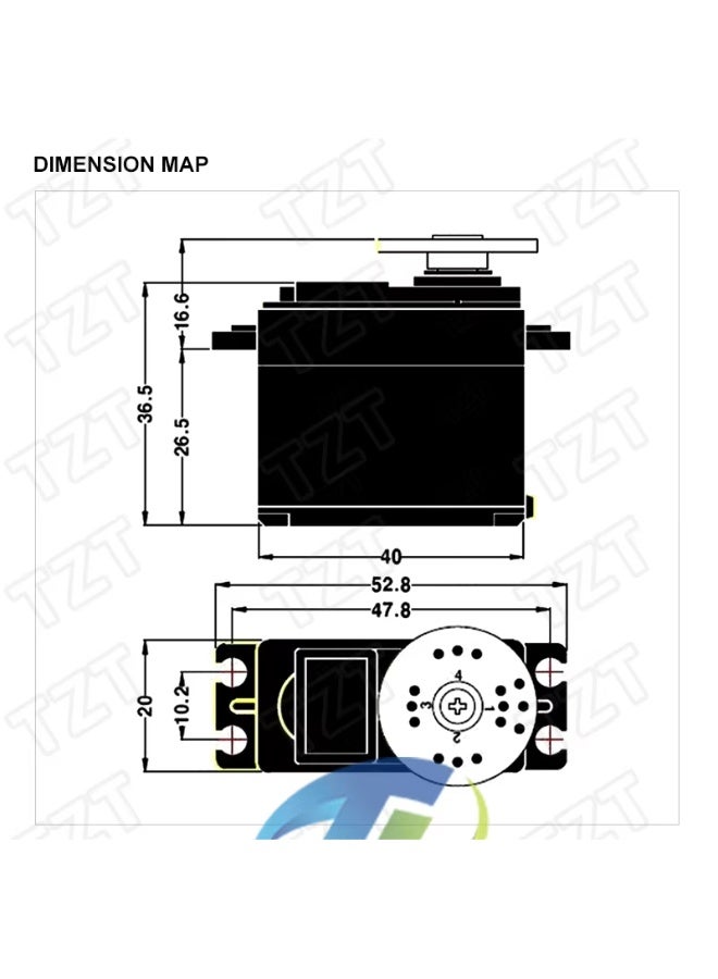 Servo Motor MG996R Metal Standard Steering Gear 360 Degree - Image 4