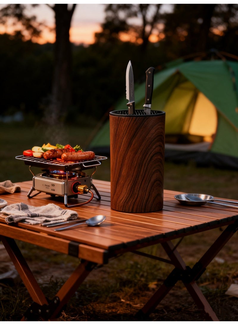 بي إس حامل سكاكين عالمي بدون سكاكين | حامل سكاكين قابل للفصل لسهولة التنظيف | موفر للمساحة مع فتحة مقص | للمقصات وقضيب الشحذ والسكاكين. - Image 4