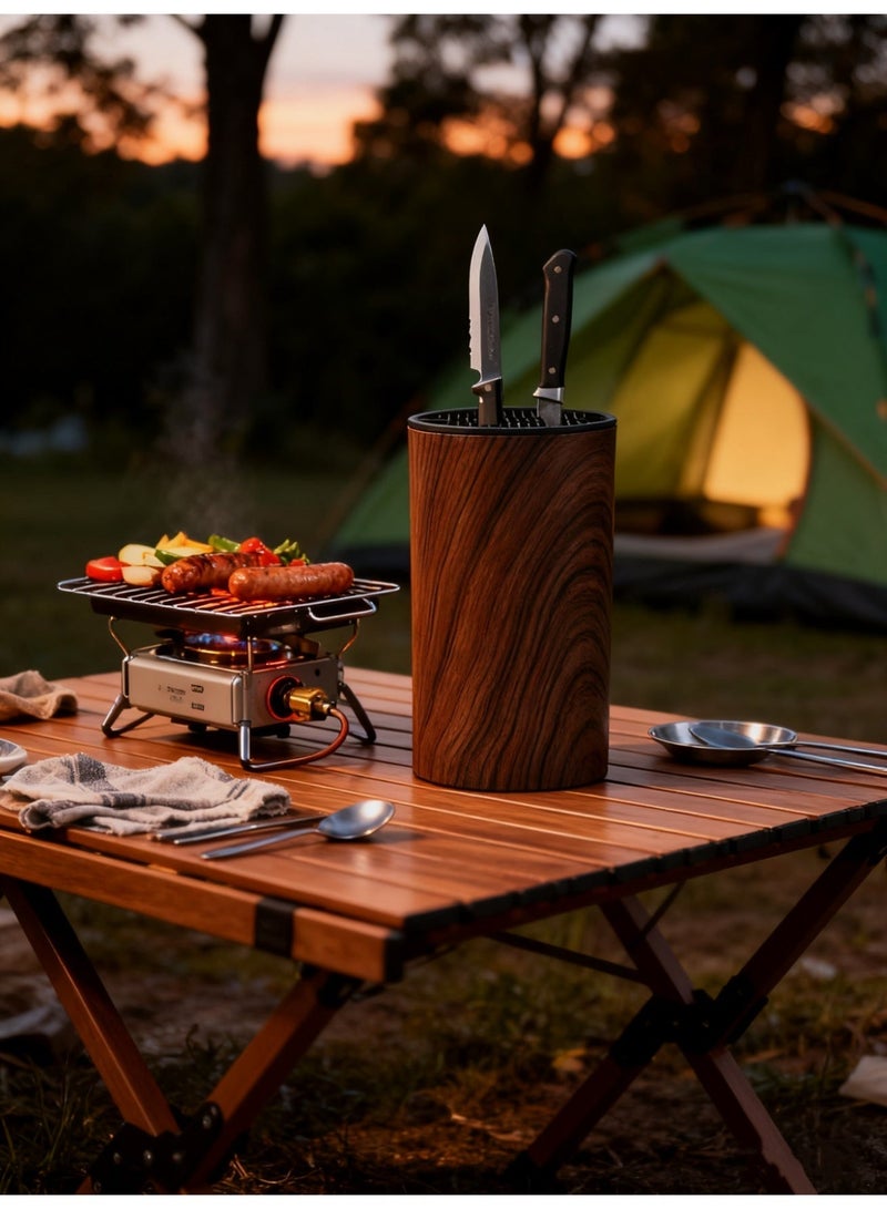 بي إس حامل سكاكين عالمي بدون سكاكين | حامل سكاكين قابل للفصل لسهولة التنظيف | موفر للمساحة مع فتحة مقص | للمقصات وقضيب الشحذ والسكاكين. - Image 4