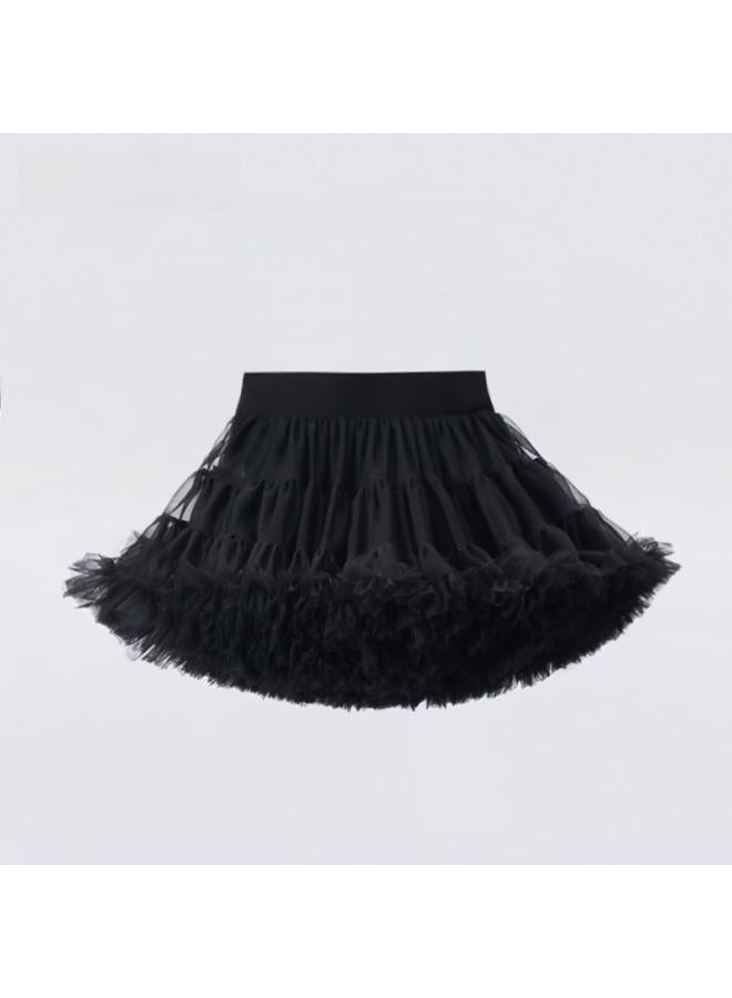 European And American Christmas Children's Wear Women's Short Soft Veil Breathable Tutu Princess Skirt Children's Mesh Veil Puff Skirt Women's Pleated Skirt 