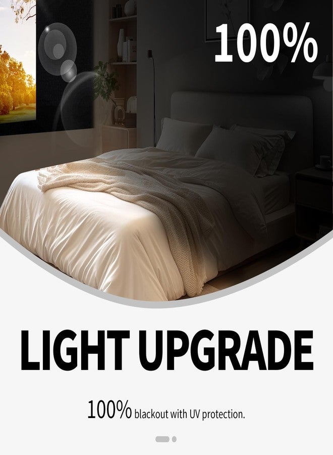 BKSAI 100% Upgraded Blackout Curtains for Bedroom, Rod-Free Hook&Loop Portable Blackout Shades for Travel, Black Out Window Cover No Drill Cuttable for Bedroom, Nursery, Media Room,Black,57 * 79in - Image 3