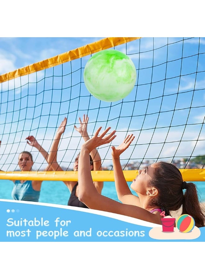 3 otters 6PCS Bouncy Balls for Kids, Marbleized Bouncy Balls with Pump Inflatable Sensory Balls Kickball Dodge Ball for Kids Adult Summer Beach Outdoor Game - Image 5