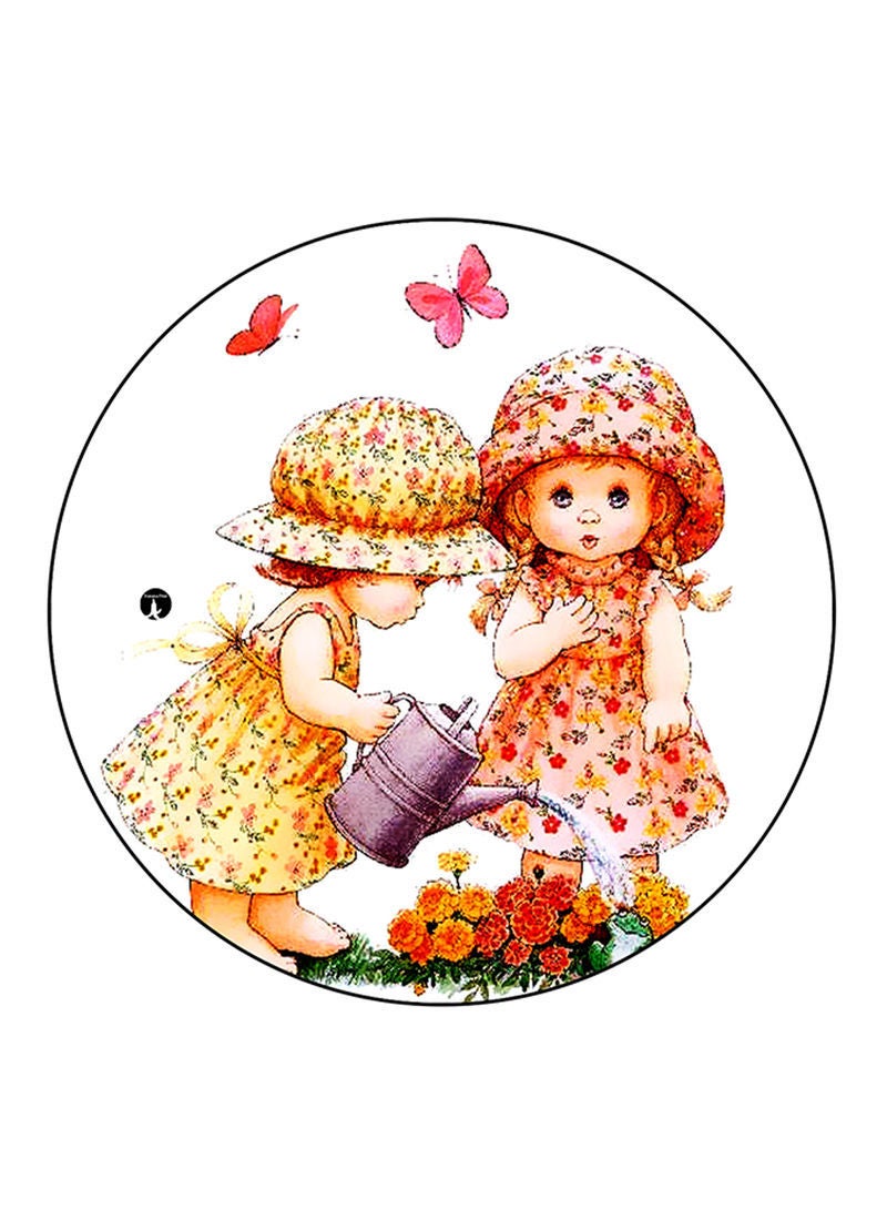 RKN Vintage Art Printed Large Pin Multicolour - Image 1