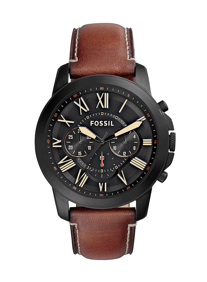 FOSSIL Men Leather Chronograph Wrist Watch FS5241 - Image 1
