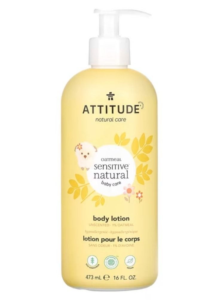 Attitude ATTITUDE, Oatmeal Sensitive Natural, Body Lotion, Unscented  - Image 1