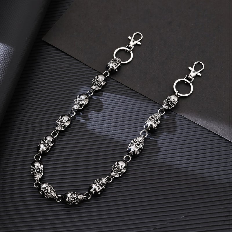 Anti Fade Hypoallergenic Skull Pant Chain No Scratch No Drop Wear Resistant Punk - Image 3