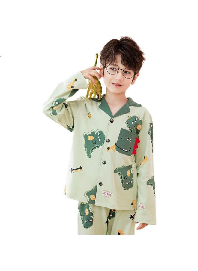 Fenton Children'S Pajamas For Boys, Pure Cotton, Autumn Season, For Older Children, Can Be Worn Outside, Boys' Loungewear, Q9J2470265 - Image 1