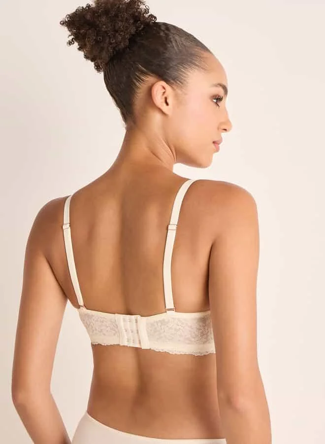 Splash FAV Set of 3 - Lace Textured Balconette Bra with Adjustable Straps