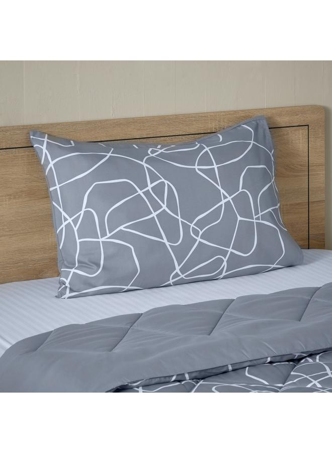 Home Box Madrid Kuhmo 2-Piece Twin Reversible Microfibre Comforter Set - 160x220 cm  - Image 1