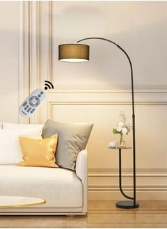 Sharpdo Three-Color Dimmable Vertical Floor Lamp With Warm Light Pure Natural Marble Base with Coffee Table Tray - with Remote Control Time Switch 70x185cm  - Image 1