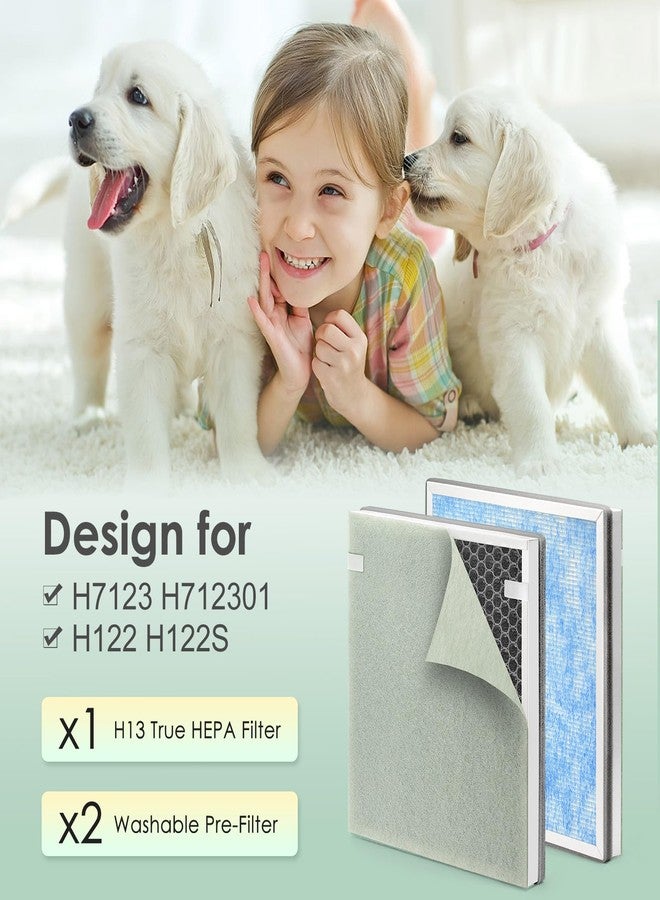 HSIAMEN H7123101 H211 Replacement Filter Compatible with Govee Air Purifier H7123 & Homvana H211 H211S & Govee-Life H7123101, Genuine H13 True HEPA Filters for Pet Aller9y / Smoke/Wildfire, 1-Pack - Image 3