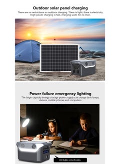 شاربدو محطة توليد طاقة محمولة 300W/307WH LIFEPO4 مولد صغير محمول للاستخدام المنزلي للاستخدام في التخييم في الطوارئ في الهواء الطلق ، بنك طاقة كبير مع منفذ AC للكمبيوتر المحمول  - Image 3