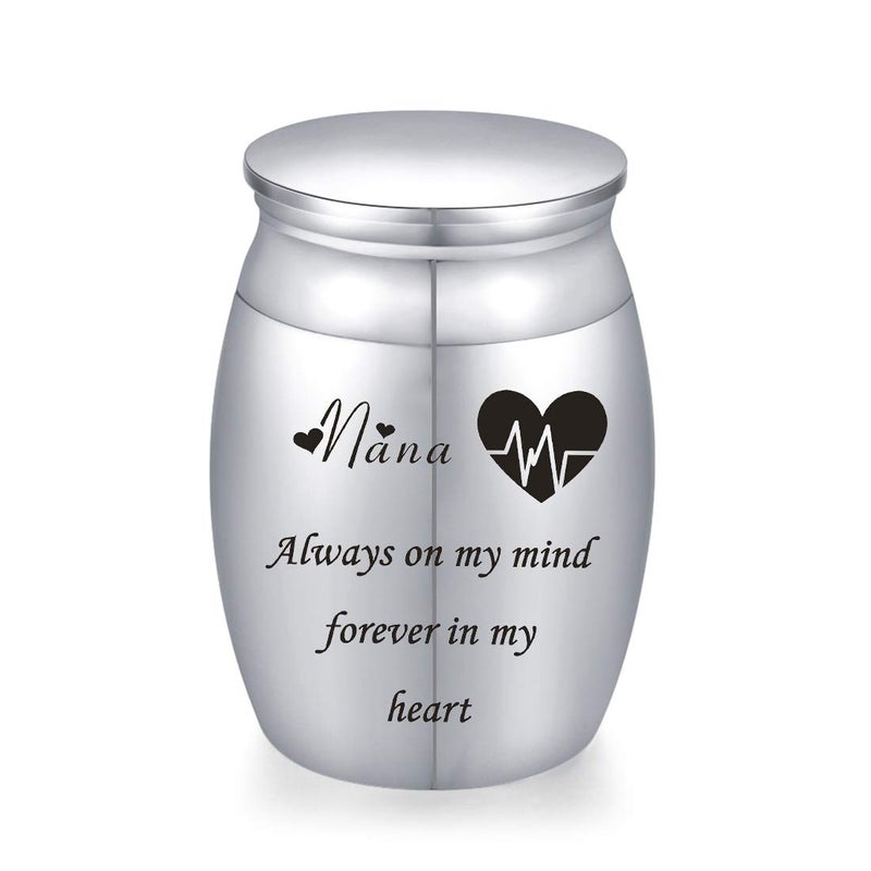 Sunling Decorative Memorial Keepsake Urns for Cremains Stainless Steel Mini 157 Inch High Small Funeral Urns Cremation Ashes Holder for Family Members