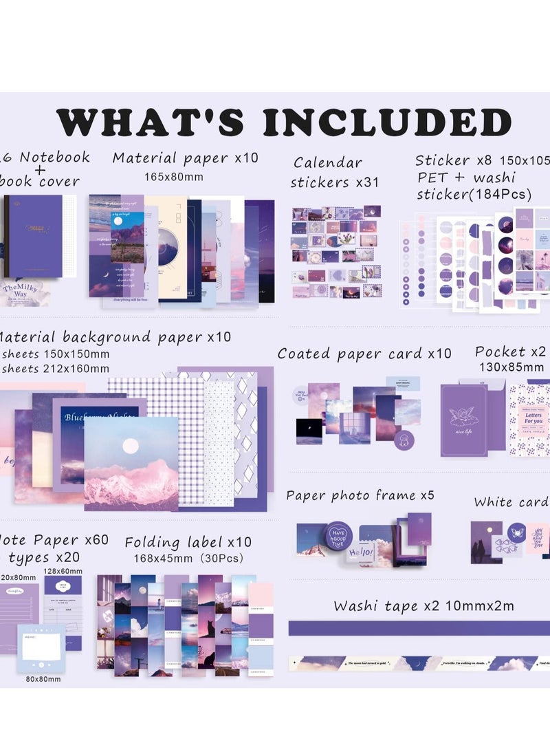 155 Pcs Aesthetic Scrapbook Kit Scrapbooking Supplies Junk Journal With A6 Grid Notebook Bullet Journals Diy Gift Journaling For Teen Girl Kid Women (Vintage) - pzsku/Z66FD7E1E9C245EB9B755Z/45/_/1689399170/dc951a1c-a9ba-484a-bad1-d7ed8c179357