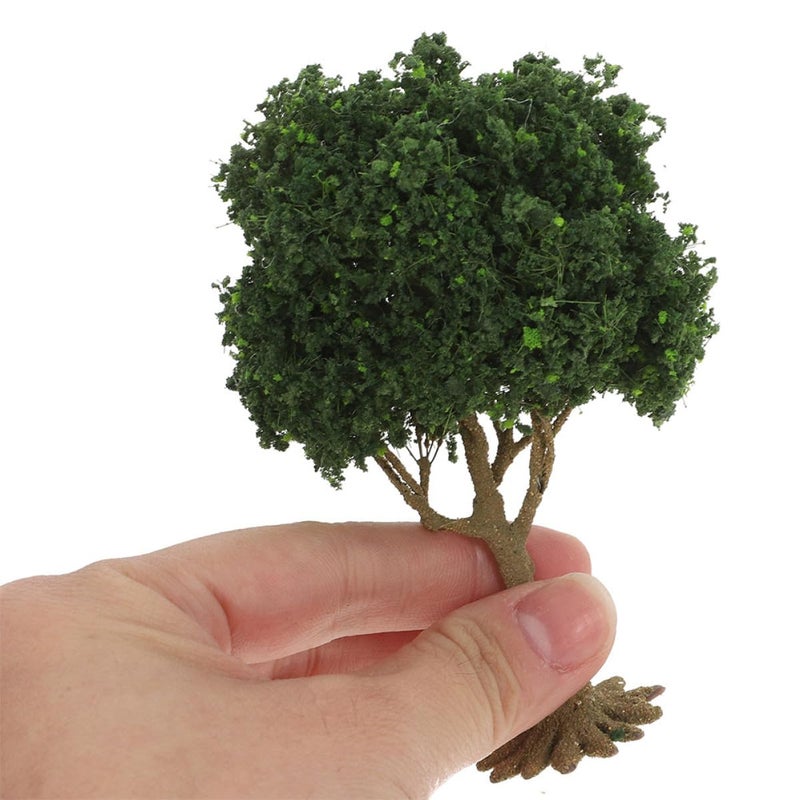 Spring Green Plastic Miniature Tree 15Cm For DIY Crafts Model Railroad Scenery Fairy Garden Decoration - Image 5