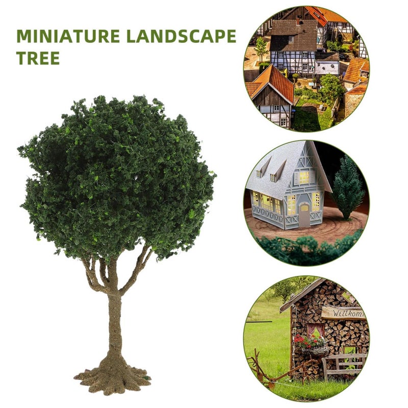 Spring Green Plastic Miniature Tree 15Cm For DIY Crafts Model Railroad Scenery Fairy Garden Decoration - Image 4