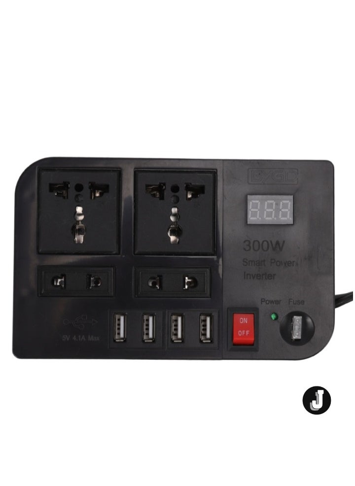 JAJEEK NEW 12V 300W Car Power Converter Inverter, DC to AC for Phone and Devices, Easy Operation Car Inverter - Image 3