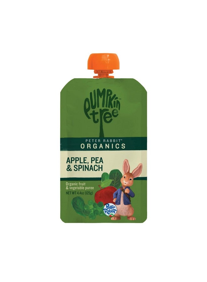 Pumpkin Tree Peter Rabbit Organics, Pea, Spinach and Apple Puree, 4.4-Ounce Pouches (Pack of 10) - Image 1