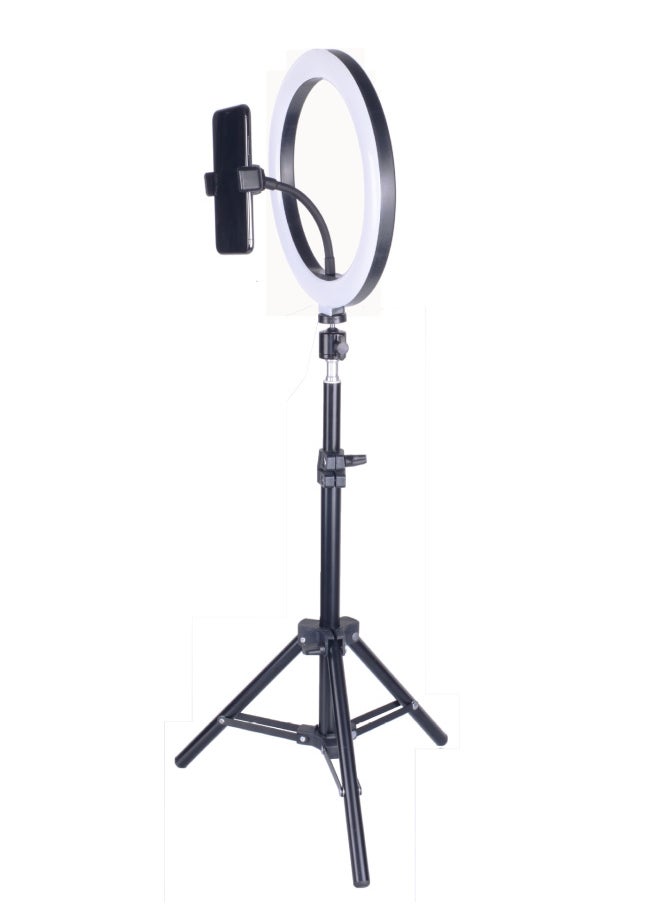 General - Direct Live Light 10 Inch Led Ring Light Anchor Mobile Phone Bracket Beauty Fill Light Floor Bracket-Light Source Color:10 Inch +0.5 M Lamp Stand - Image 1