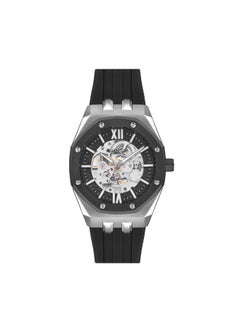 Quantum QMG1074.051 Men's Automatic Display Watch & Silicon Strap Strap Black