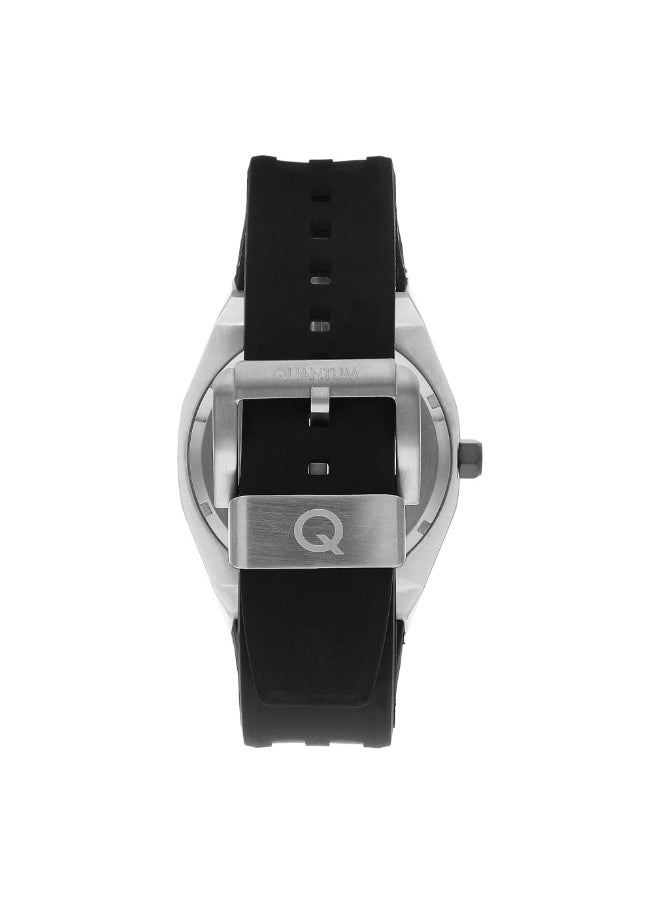 Quantum - Quantum QMG1074.051 Men's Automatic Display Watch & Silicon Strap Strap Black - Image 1
