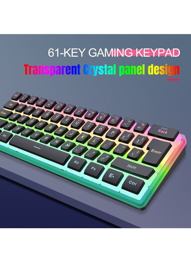 Rock Pow Rock Pow 60% swap Mechanical Feeling Gaming Keyboard with PBT Pudding Keycaps, RGB Backlit Wired USB Optical Switches Keyboards Full Keys Programmable for Windows MAC PC Gamers Gateron  - Image 5
