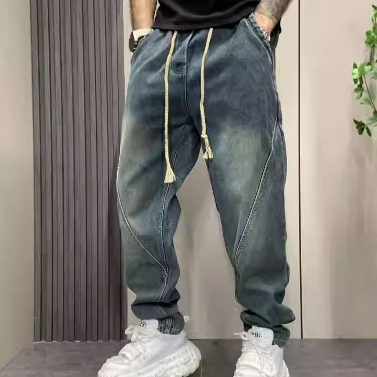 Unisex Classic Denim Jeans Loose Fit Daily Outdoor Wear - Image 3