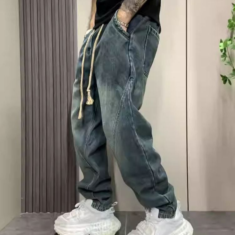 Unisex Classic Denim Jeans Loose Fit Daily Outdoor Wear - Image 4