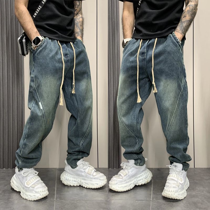 Unisex Classic Denim Jeans Loose Fit Daily Outdoor Wear - Image 1