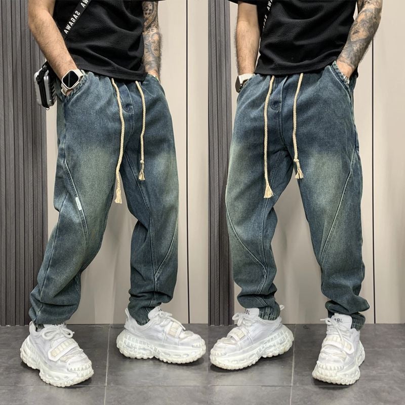 Unisex Classic Denim Jeans Loose Fit Daily Outdoor Wear - Image 2