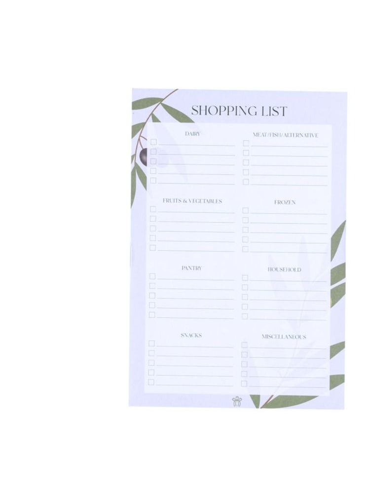 Prickly Pear Olive Set Of 2 Magnetic Meal Planner With Shopping List  - Image 5