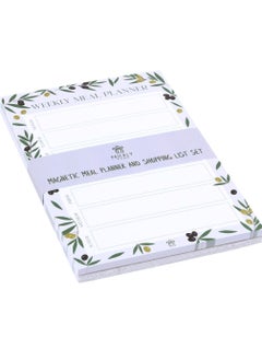 Prickly Pear Olive Set Of 2 Magnetic Meal Planner With Shopping List  - Image 3