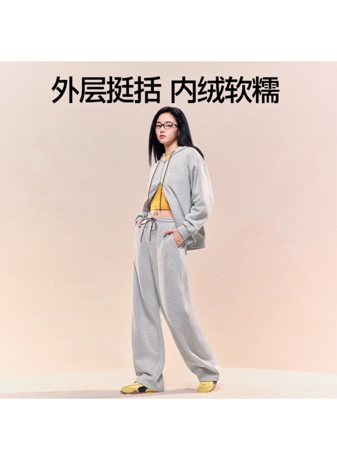 SIINSIIN Curved Knife Women'S Joggers 2025 Autumn Winter Versatile Fleece-Lined Straight Loose Banana Pants Casual Sport Pants - Image 5