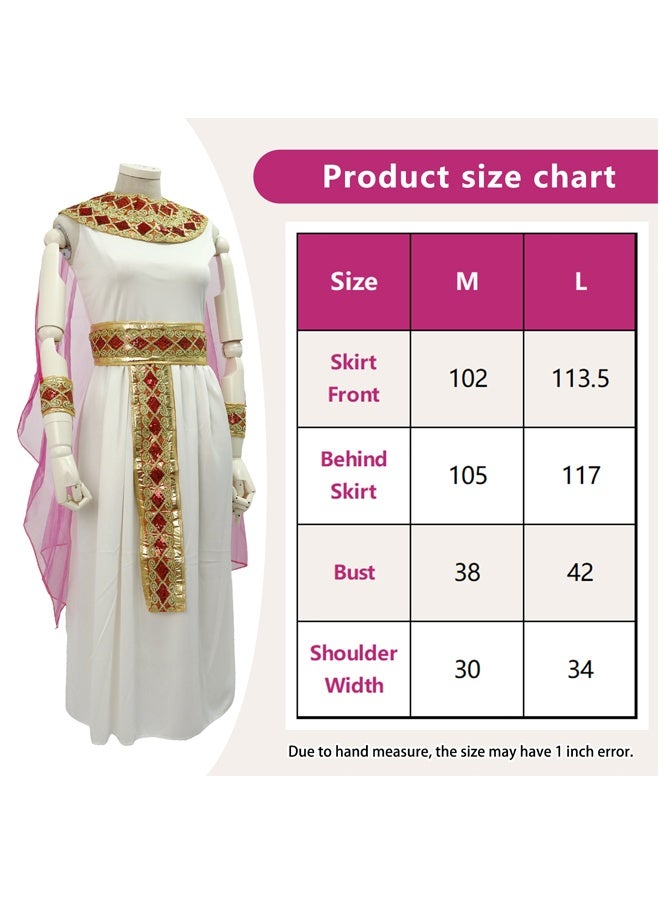 HALAMODO Kids Cleopatra Costume, Girls Cleopatra Costume, Egyptian Costume for Girls, Perfect for Birthday Parties, Halloween, Carnival Parties - Image 4