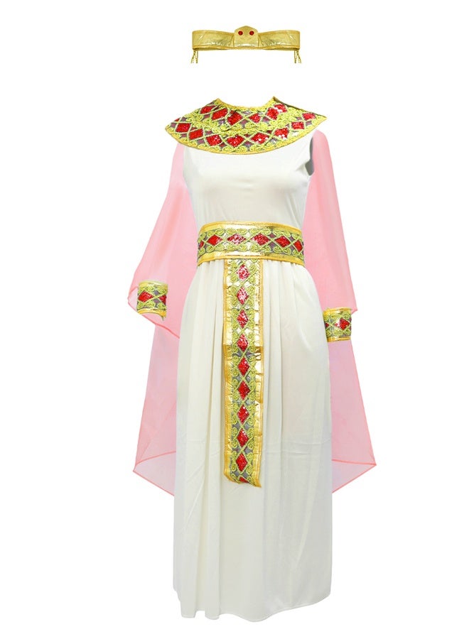 HALAMODO Kids Cleopatra Costume, Girls Cleopatra Costume, Egyptian Costume for Girls, Perfect for Birthday Parties, Halloween, Carnival Parties - Image 1