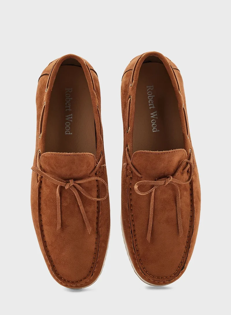 Robert Wood Suede Casual Slip Ons