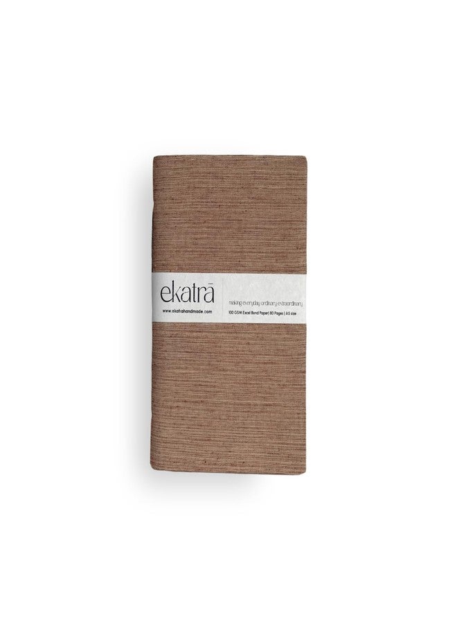 Ekatra A5 Unruled Journal | Solid Beige Fabric Cover | Handcrafted Notebook with 80 Pages | 100 GSM Sustainable Paper | Eco-Friendly Writing & Drawing Diary - Image 1