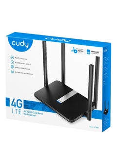 cudy AC1200 Dual Band Unlocked 4G LTE Modem Router with SIM Card Slot, 300mbps 2.4ghz - 867mbps 5ghz (1200Mbps) Mesh WiFi, 5dBi High Gain Antennas, DDNS, VPN, Cloudflare, LT500  - Image 2
