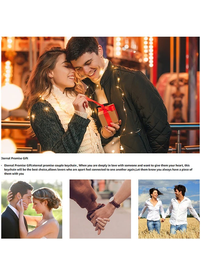 Couples and Best Friends Exclusive 'Two Hearts, One Spirit' Keychain, Creative Matching Key Ring, Relationship Accessory, Moon and Star Decoration, Gold and Silver Combined - Image 4