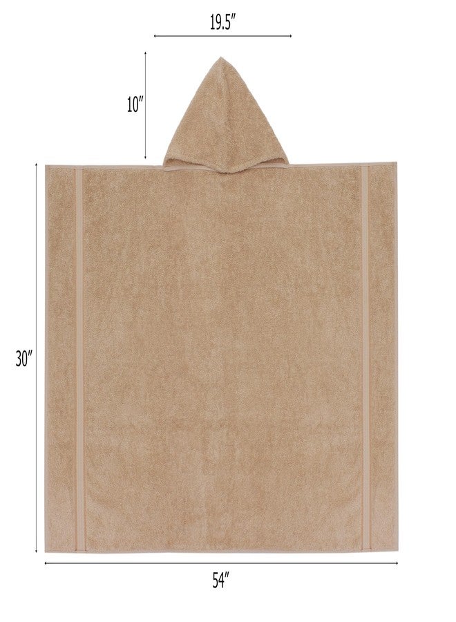 ORIGINAL KIDS Hooded Bath Towel Wrap - Ultra Soft 100% Cotton Terry Large Oversized Hooded Kids Towel - Toddler Big Kid Shower Pool Beach Towel - Absorbent Quick Dry Easy Care Gift - 30 x 54 - Linen - Image 3