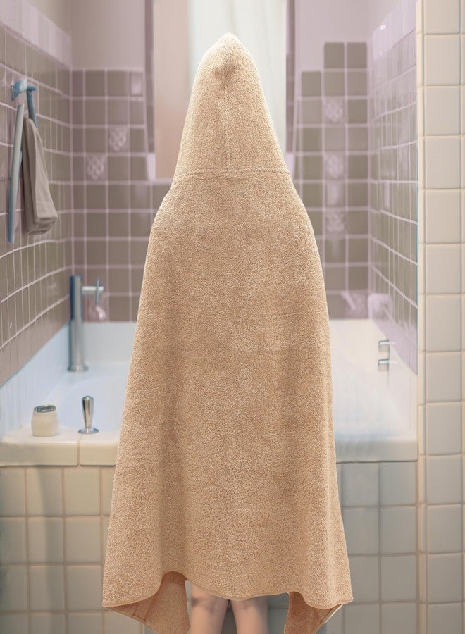 ORIGINAL KIDS Hooded Bath Towel Wrap - Ultra Soft 100% Cotton Terry Large Oversized Hooded Kids Towel - Toddler Big Kid Shower Pool Beach Towel - Absorbent Quick Dry Easy Care Gift - 30 x 54 - Linen - Image 4